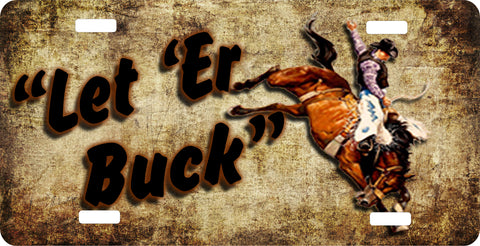 Bucking Horse License Plate