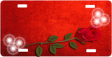 Red Rose License Plate