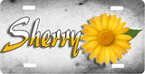 Yellow Daisy License Plate